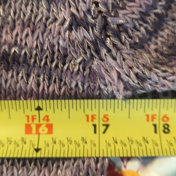 David Brooks Purple Gray Variegated Crew Neck Rolled Hem Sweater Women's Size M - Picture 8 of 8